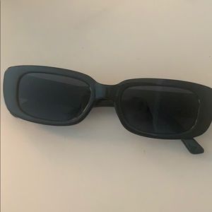 rectangular black glasses